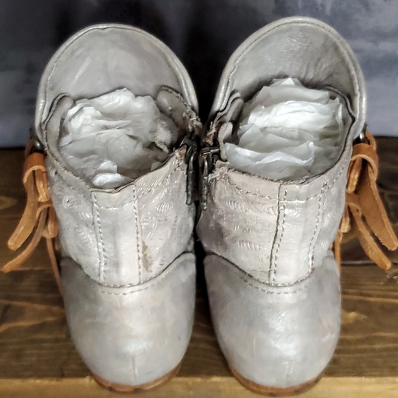 A.S.98 Milosh limited release pearl gray leather boots, size 7 - 7.5 - Picture 5 of 14